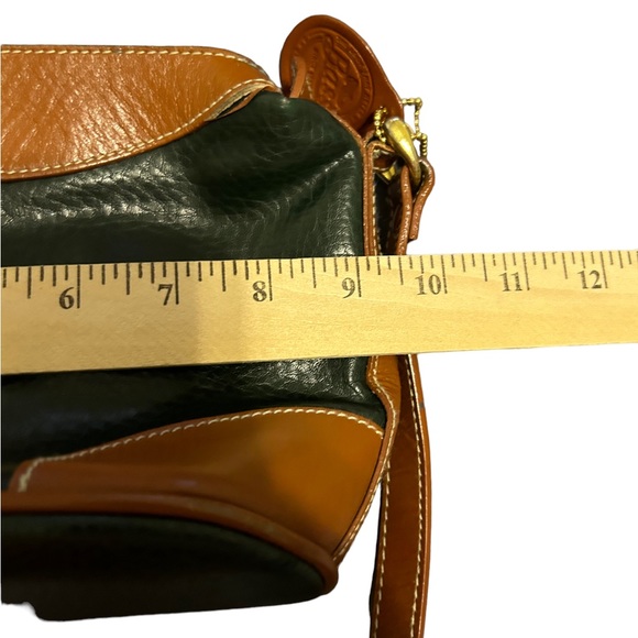 Bass vintage green and brown leather shoulder bag some wear - Picture 8 of 10